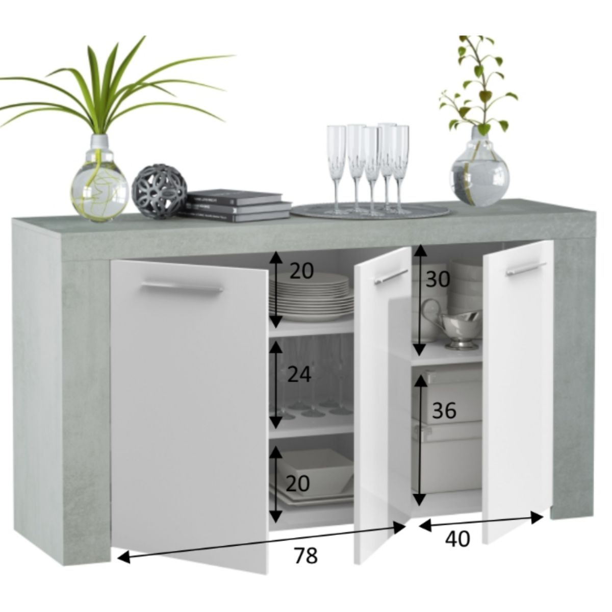 Buffet 3 puertas NODA