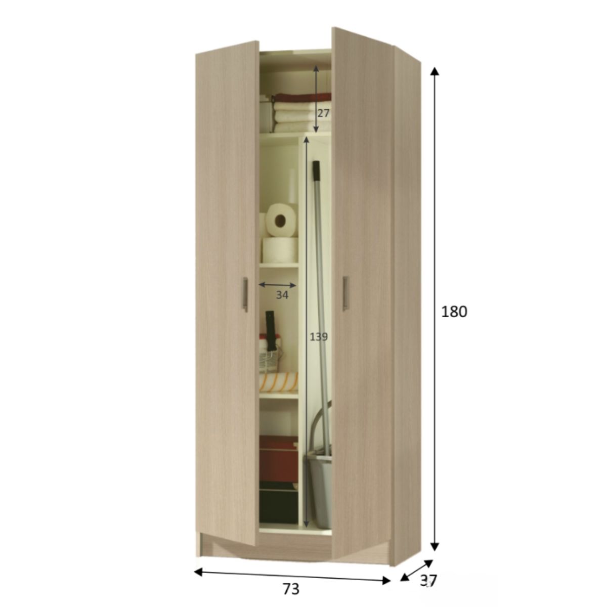 Armario 2 puertas escobero BLUSS
