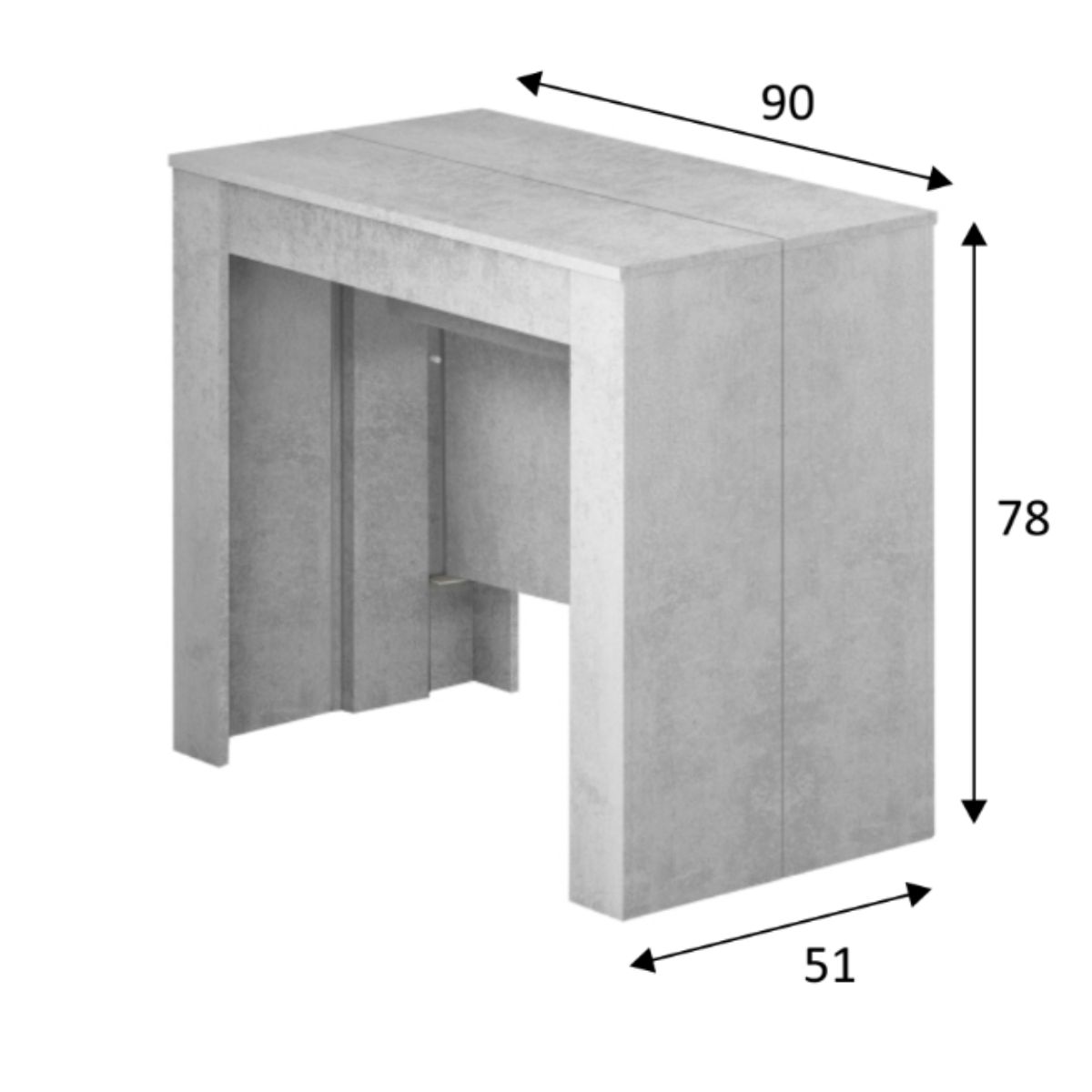 Consola de comedor extensible  90 x 50 / 237 DOFFER