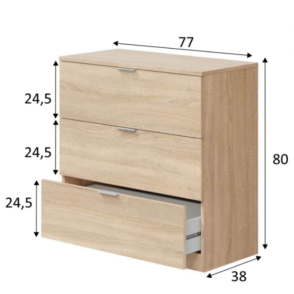 Comoda 3 cajones PRIME