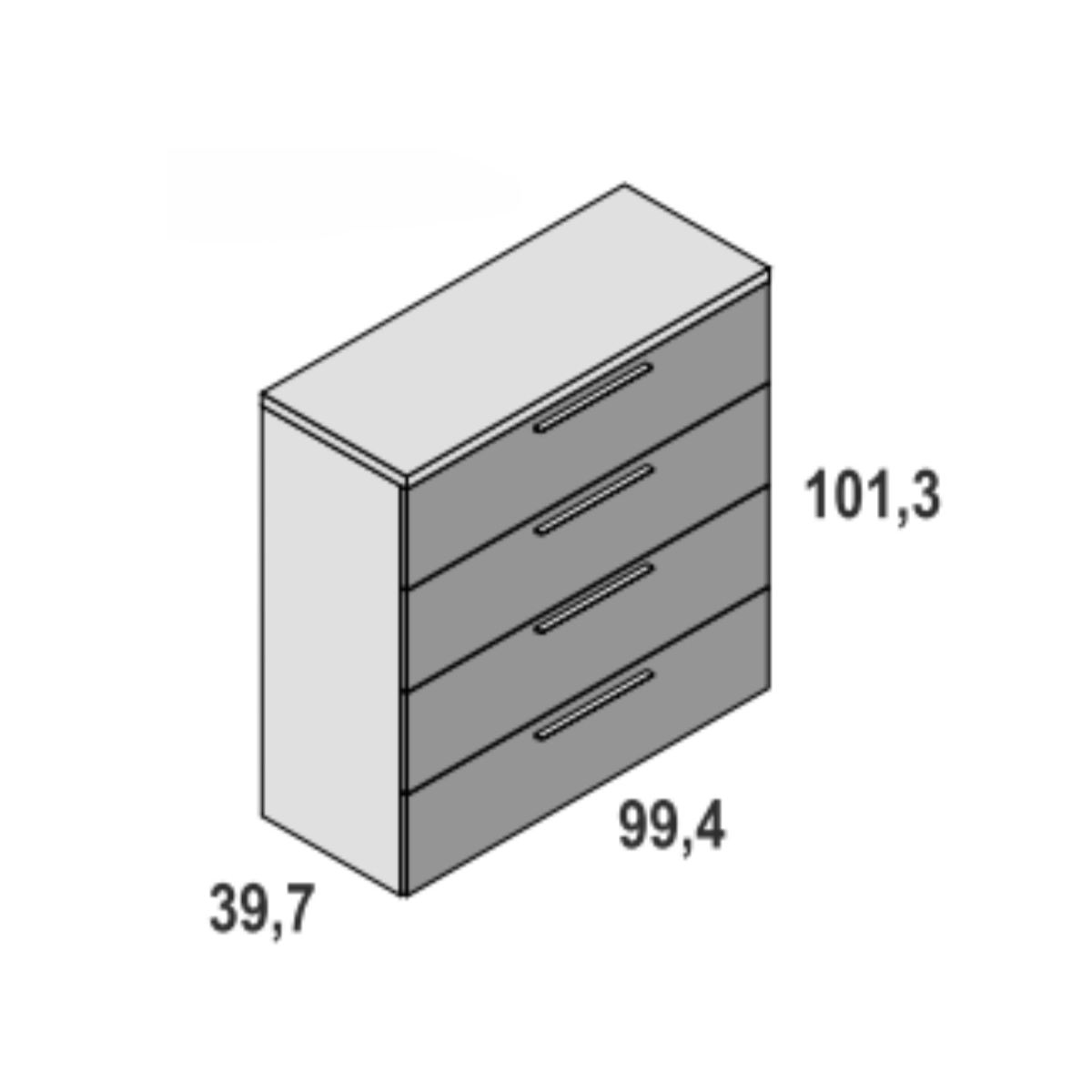 Comoda 4 cajones DAYMUS 20