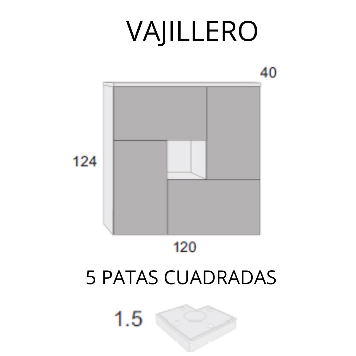 vajillero 120 cm RIPPER 45211