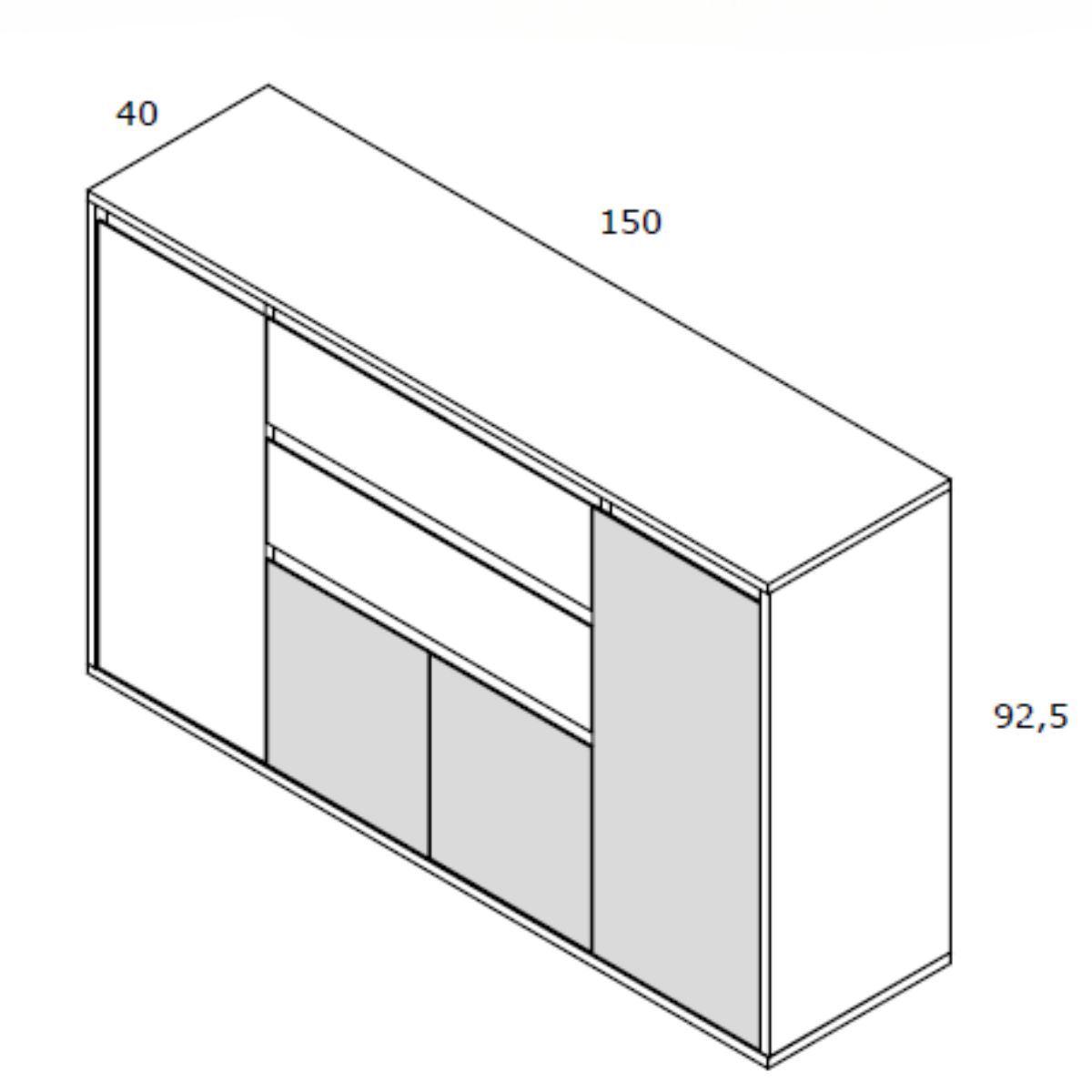 aparador 4p y 2c KOBA 90