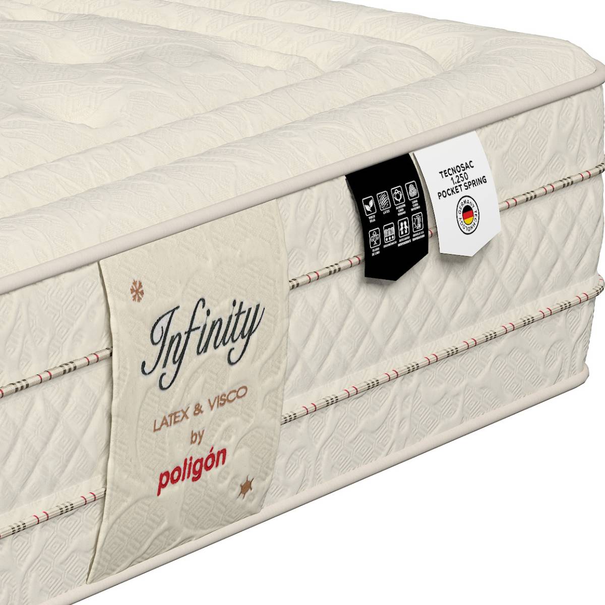 colchon latex+ visco + muelles KILPAN