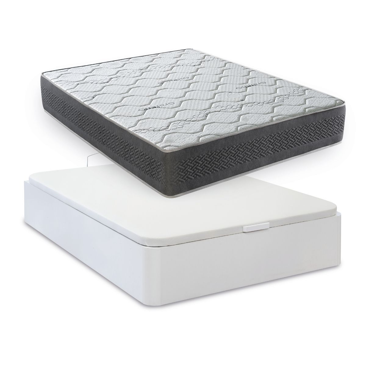Pack canapé GRECIA blanco + colchón GRAFENO 135X190