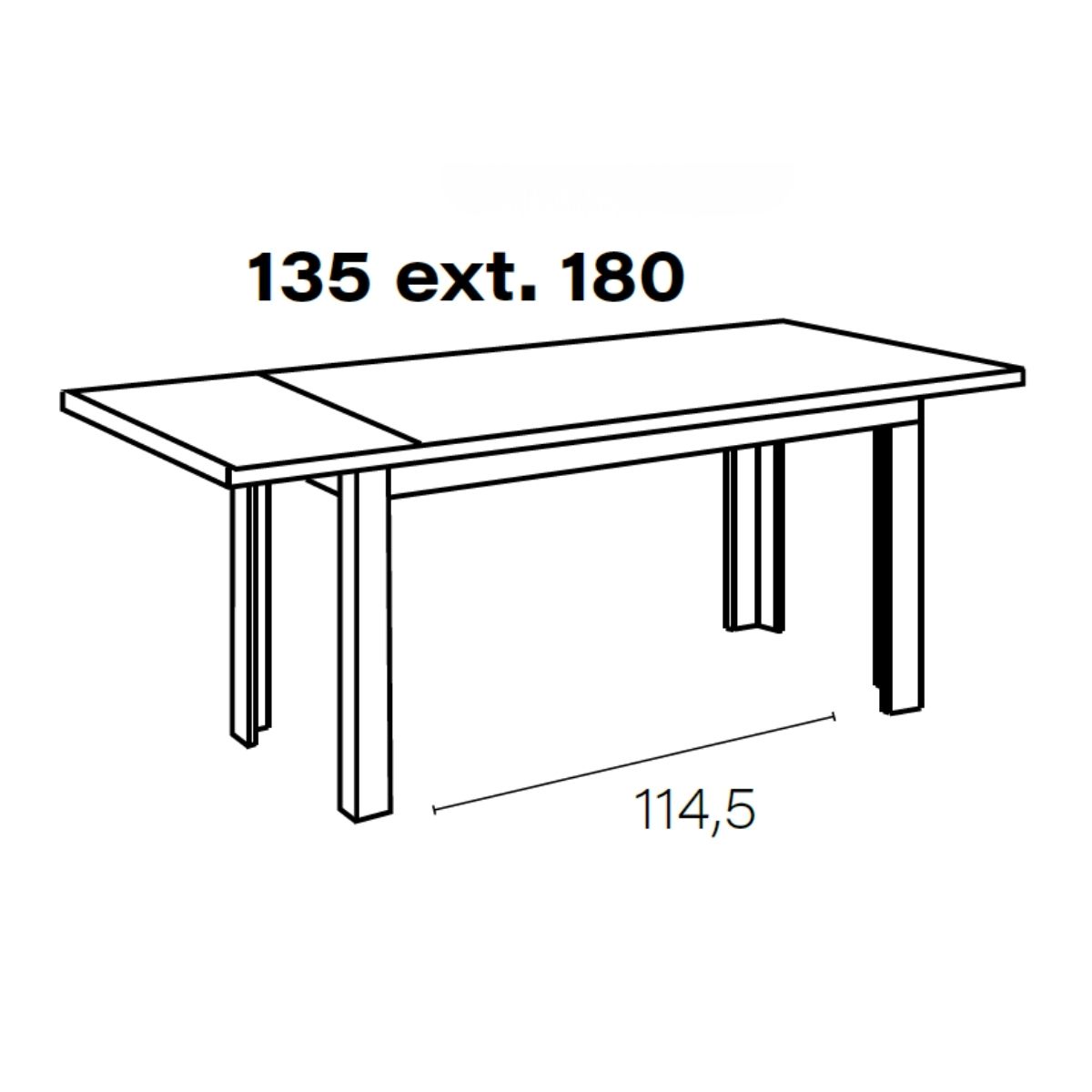 Mesa comedor 135cm M600