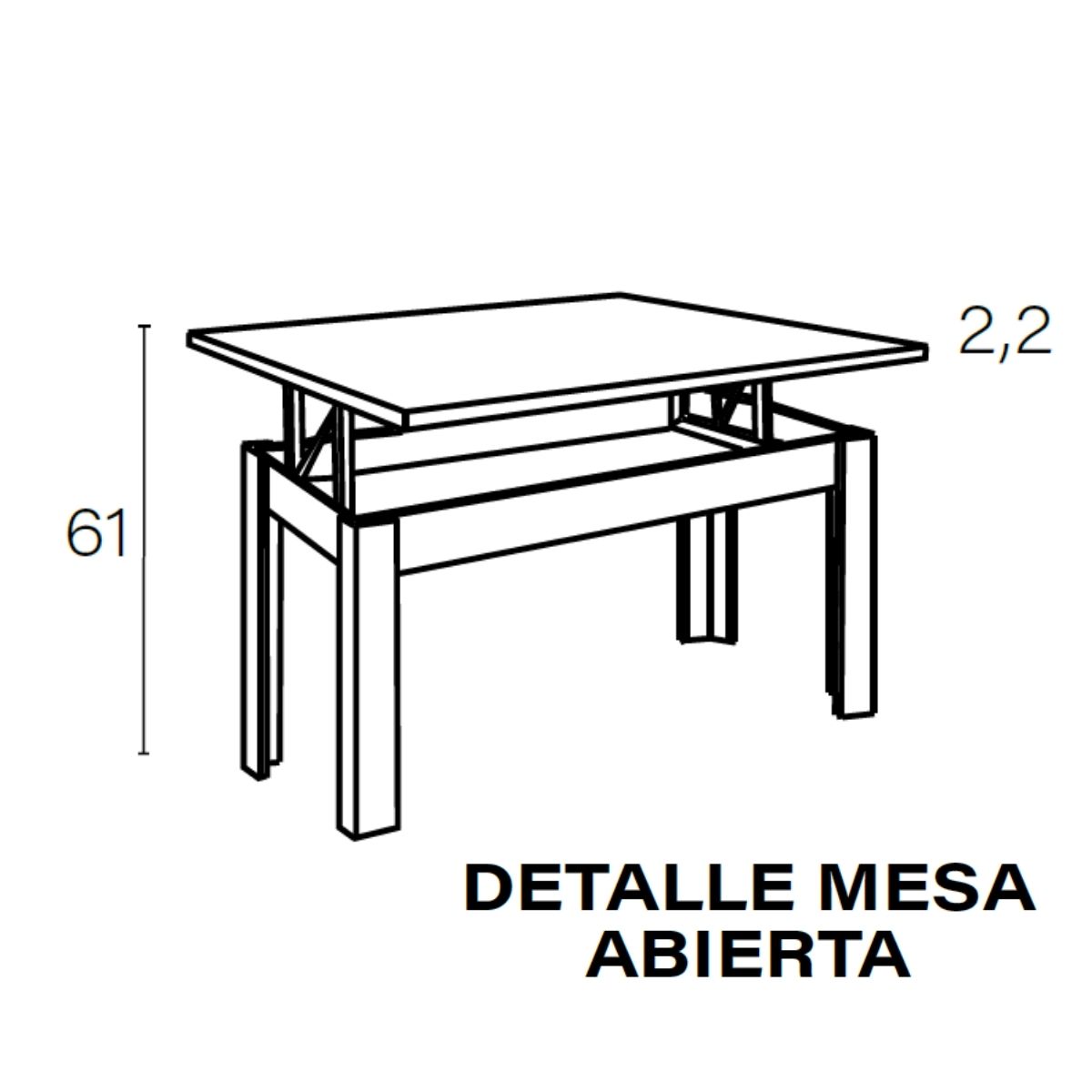 Mesa de centro elevable M604
