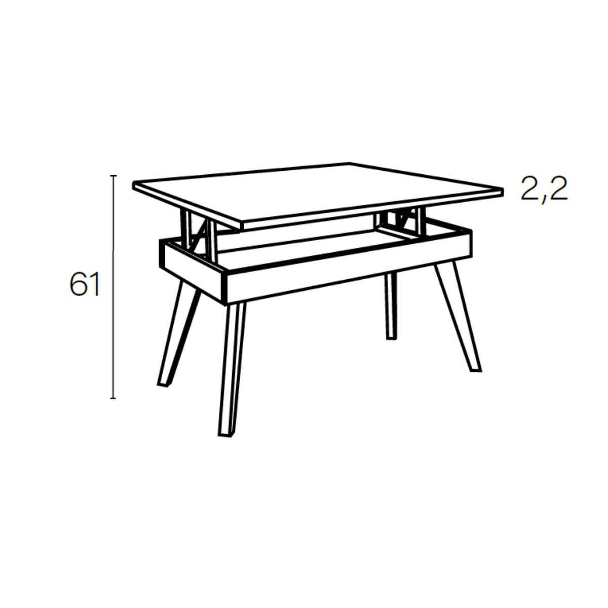 Mesa de centro elevable M814