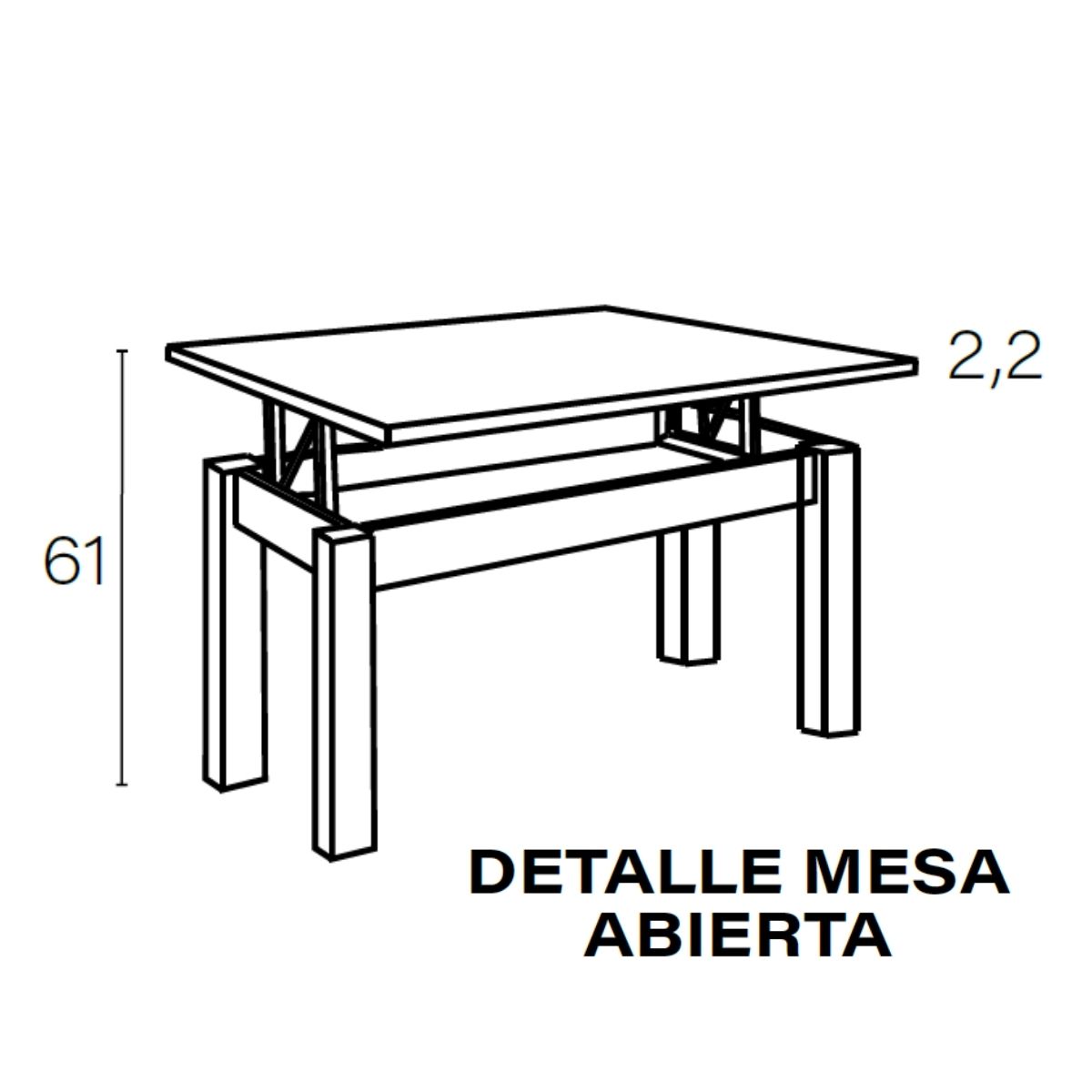 Mesa de centro elevable M904