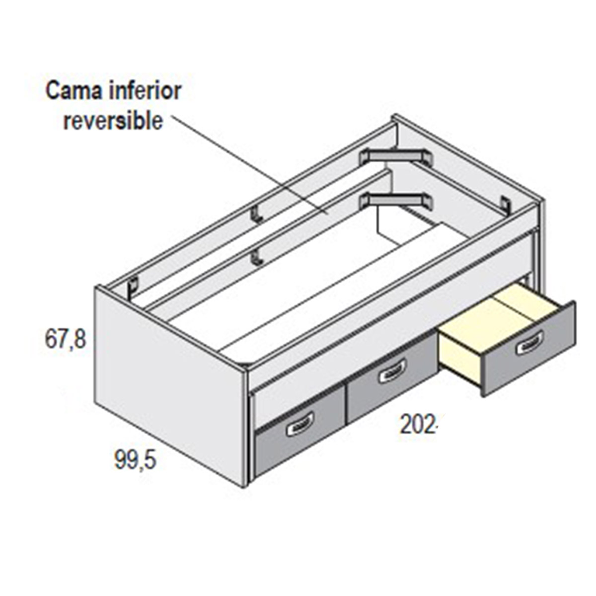 Compacto 2 camas modelo JOVEN 12