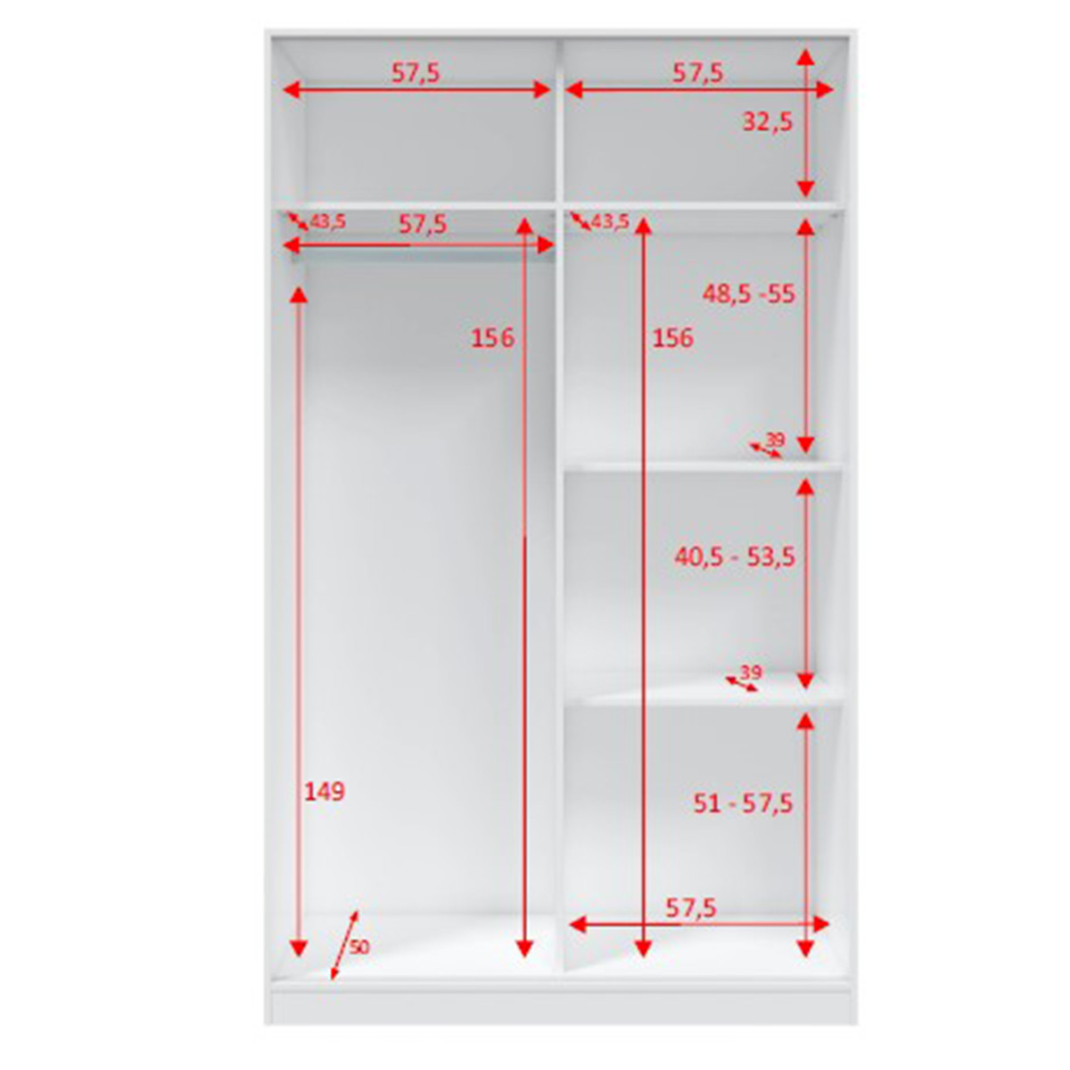 Armario 2 puertas PORLAN