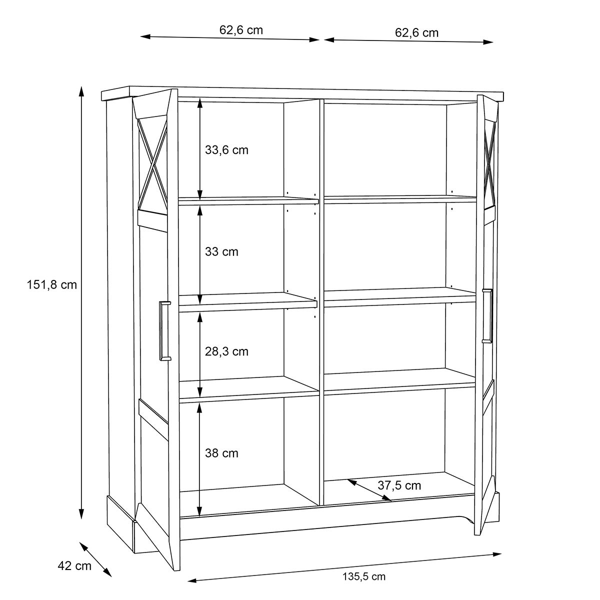 Vitrina para salón ROMAIN