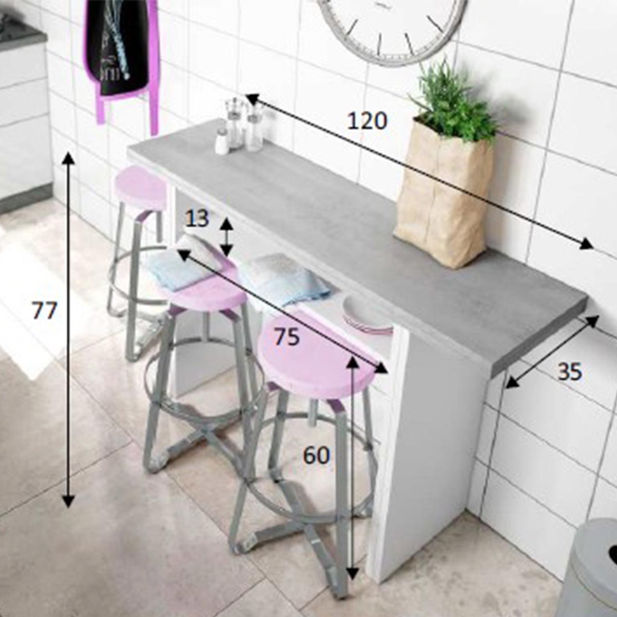 Mesa extensible cocina OGGI