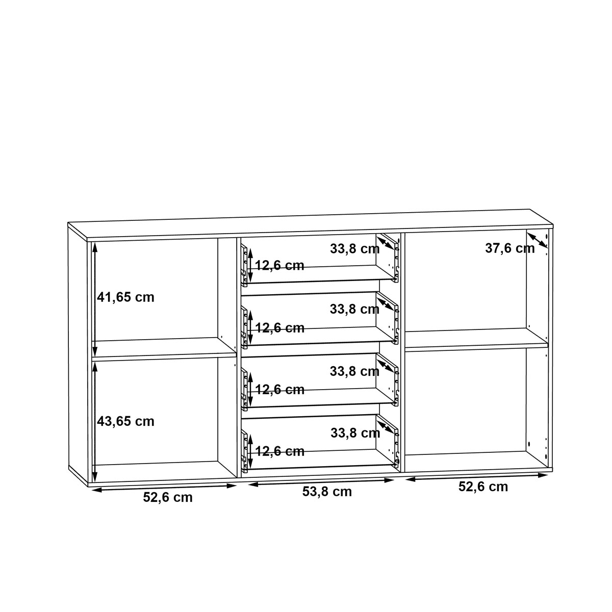 Aparador 2 puertas y 4 cajones LUMAR