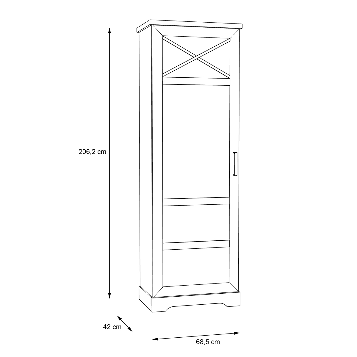 Vitrina con puertas cristal ROMAIN