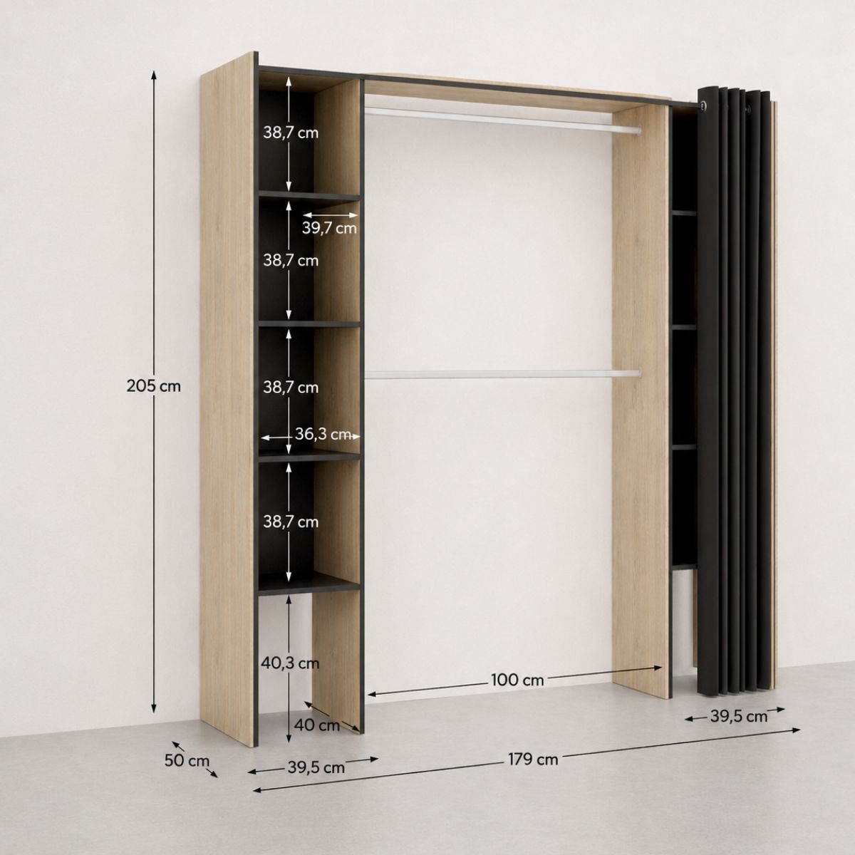 Vestidor 180 cm CLOT 104