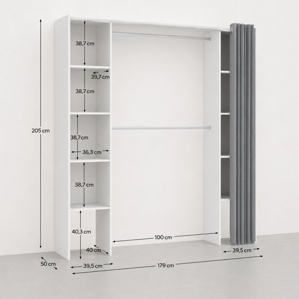 Vestidor 180 cm CLOT 104