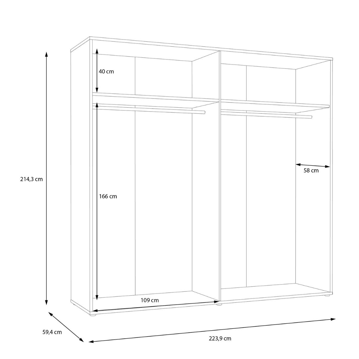 Armario 4p puertas AURA