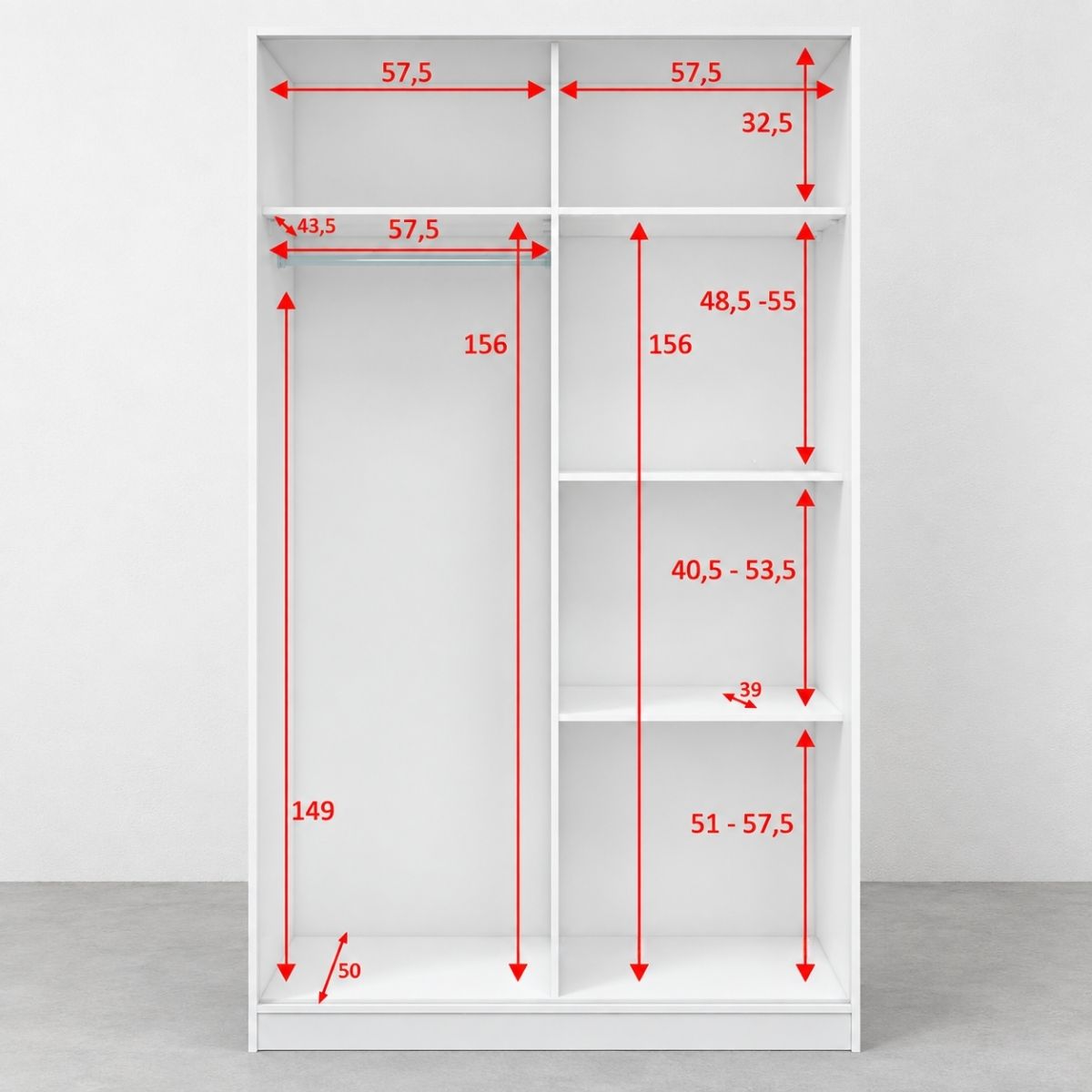 Armario PORLAN de 2 puertas correderas