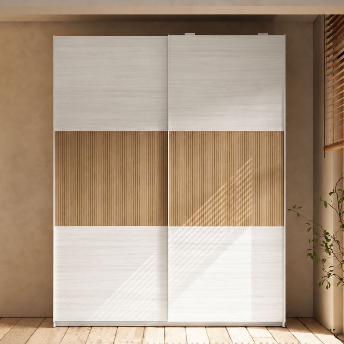 Armario MERY 10 de 2 puertas correderas colgadas y 2 cuerpos