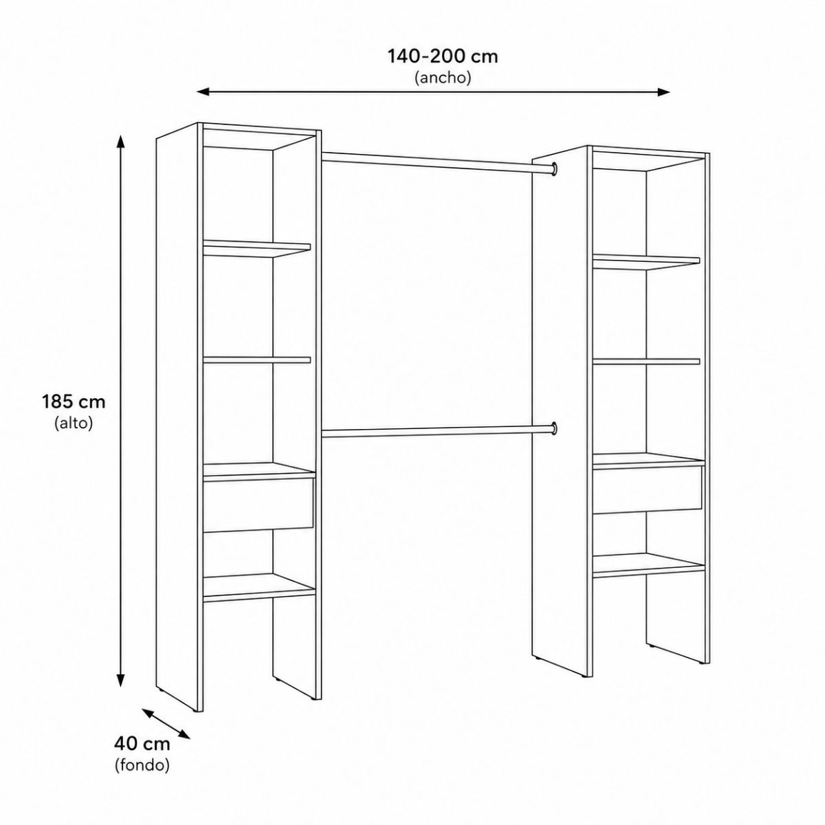 Vestidor extensible CLOT 192