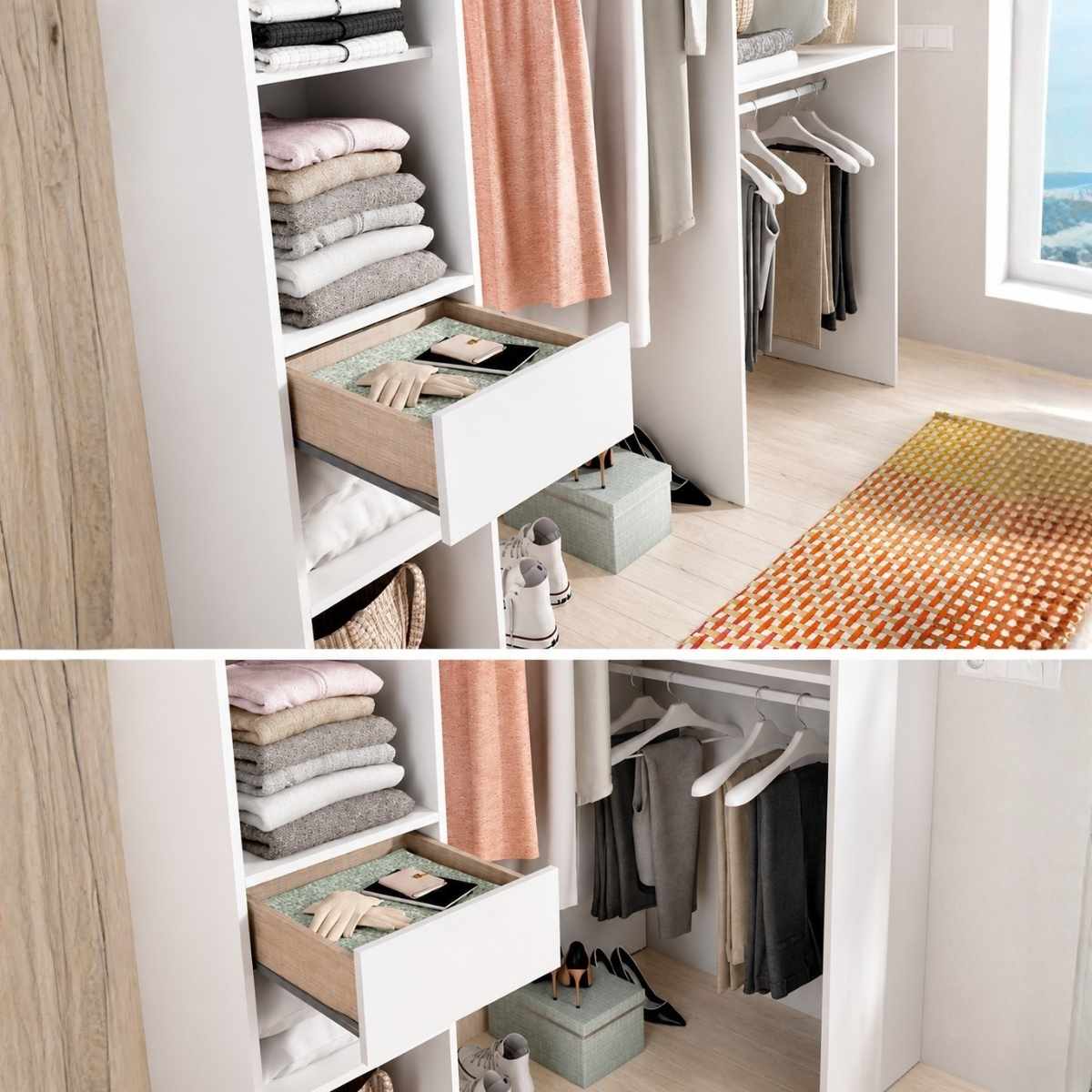 Vestidor blanco montaje reversible CLOT 137