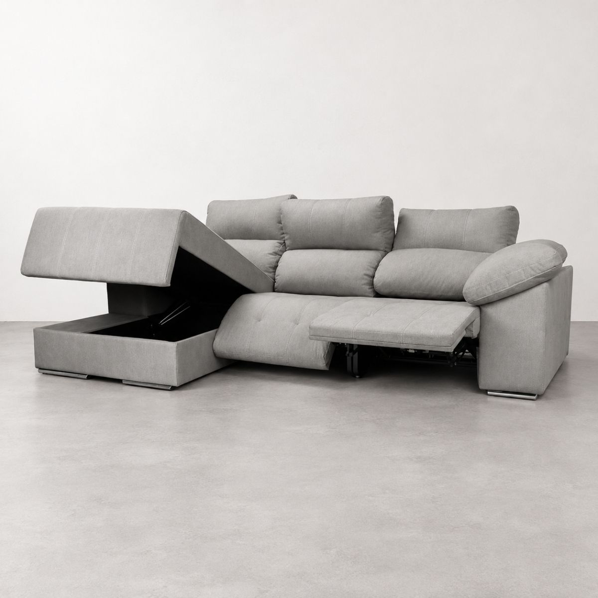 Chaiselongue BOLTO con relax eléctrico y arcón