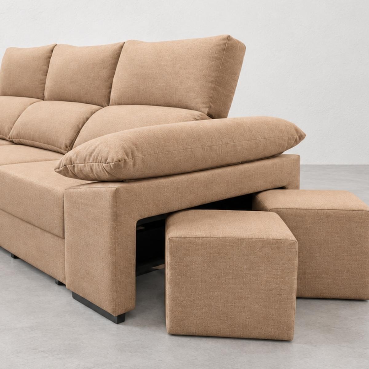 Sofá chaise longue ALBORAN con arcón