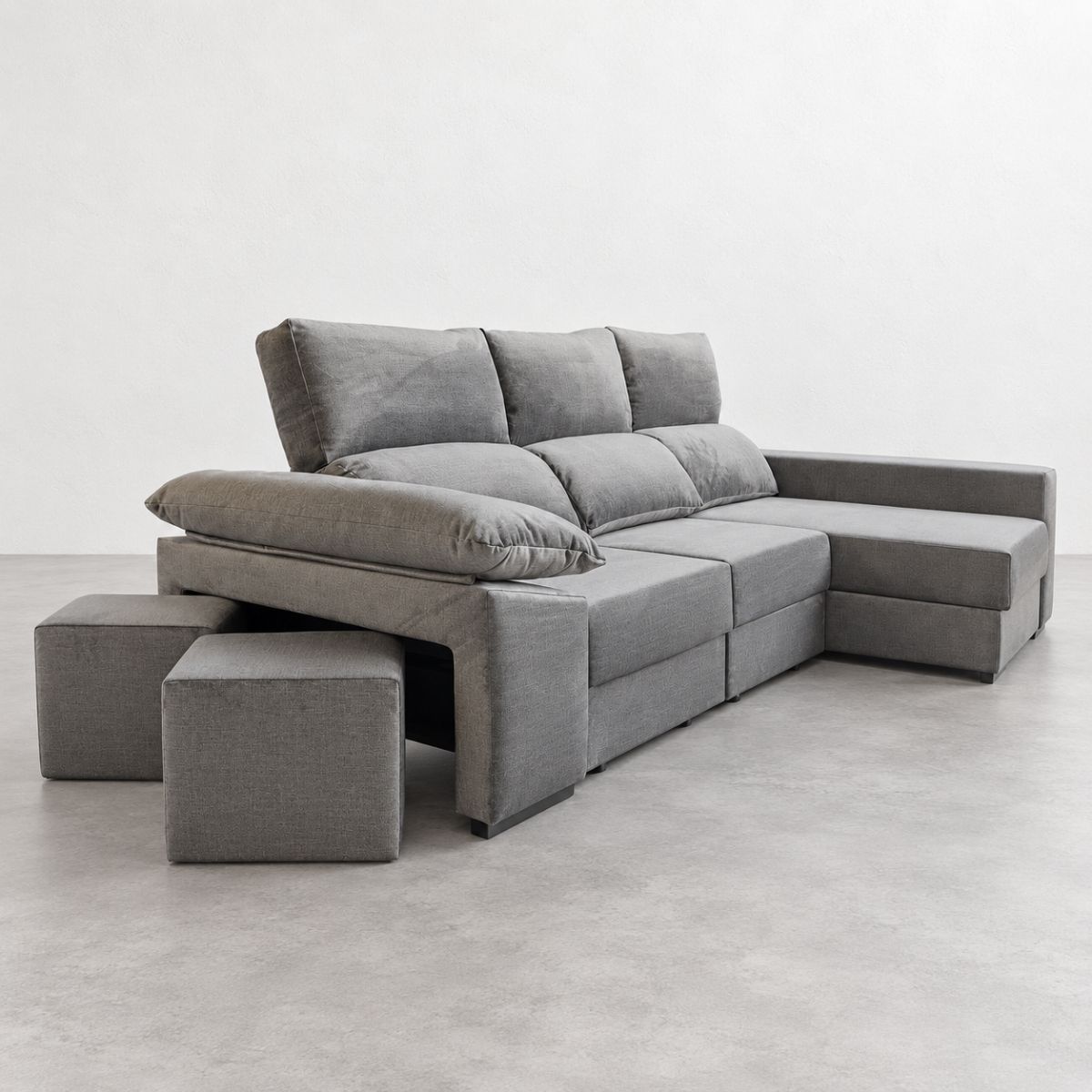 Sofá chaise longue ALBORAN con arcón