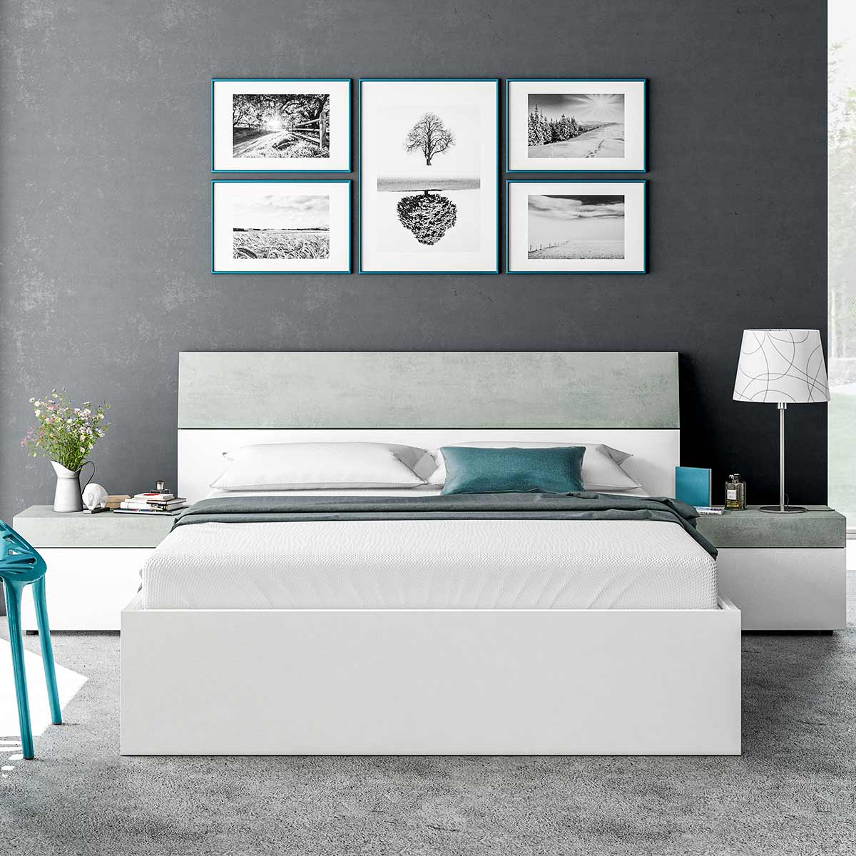 Cabecero y mesitas INDI