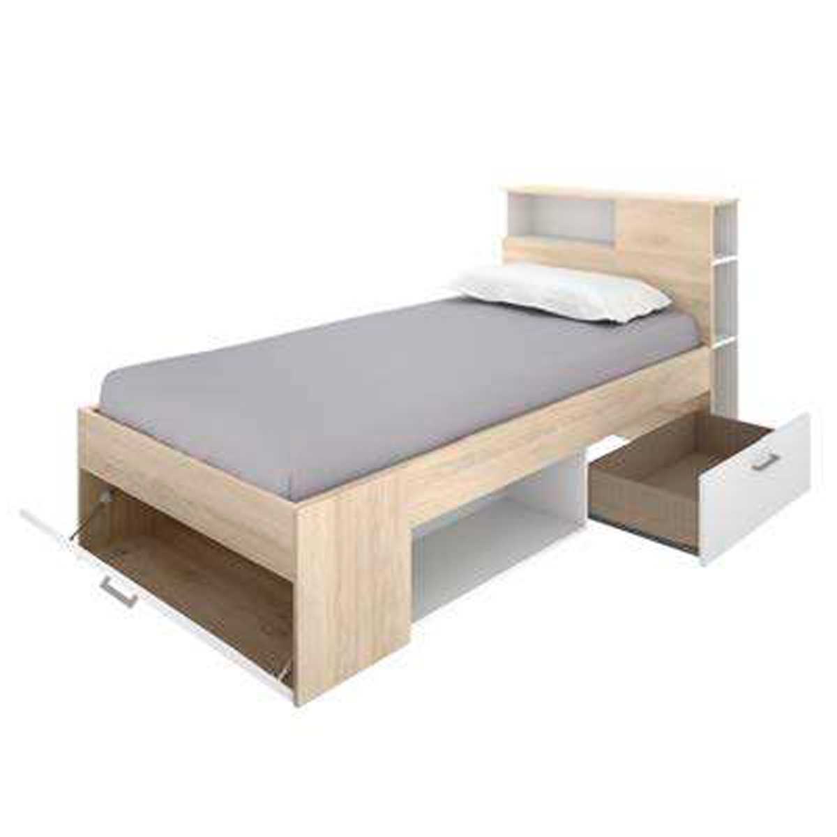 Cama con cajones y hueco AKLAN