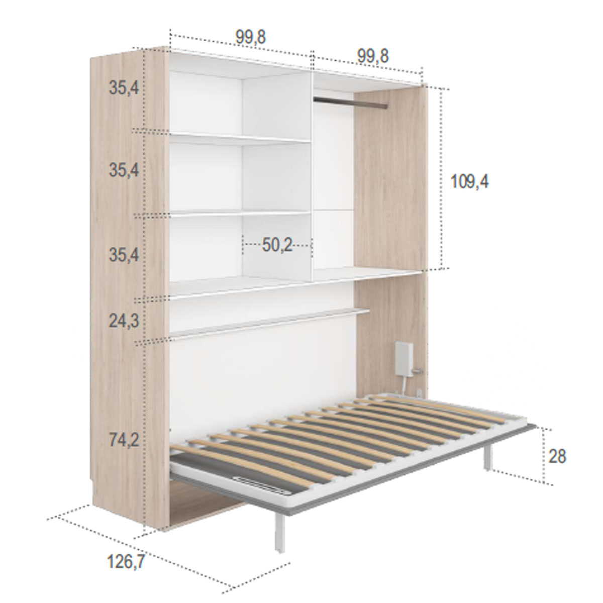 Cama abatible horizontal JOVEN 06