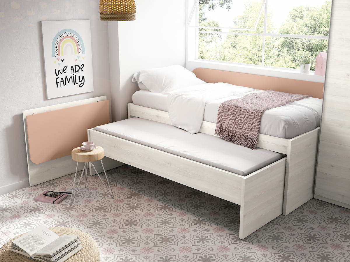 Cama doble con respaldo JOVEN 13