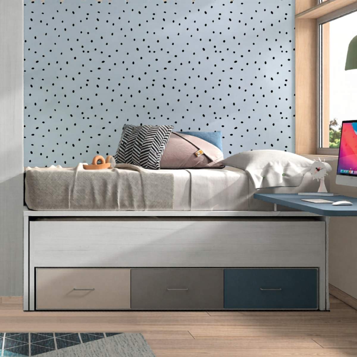 Cama doble y cajones VITA 08