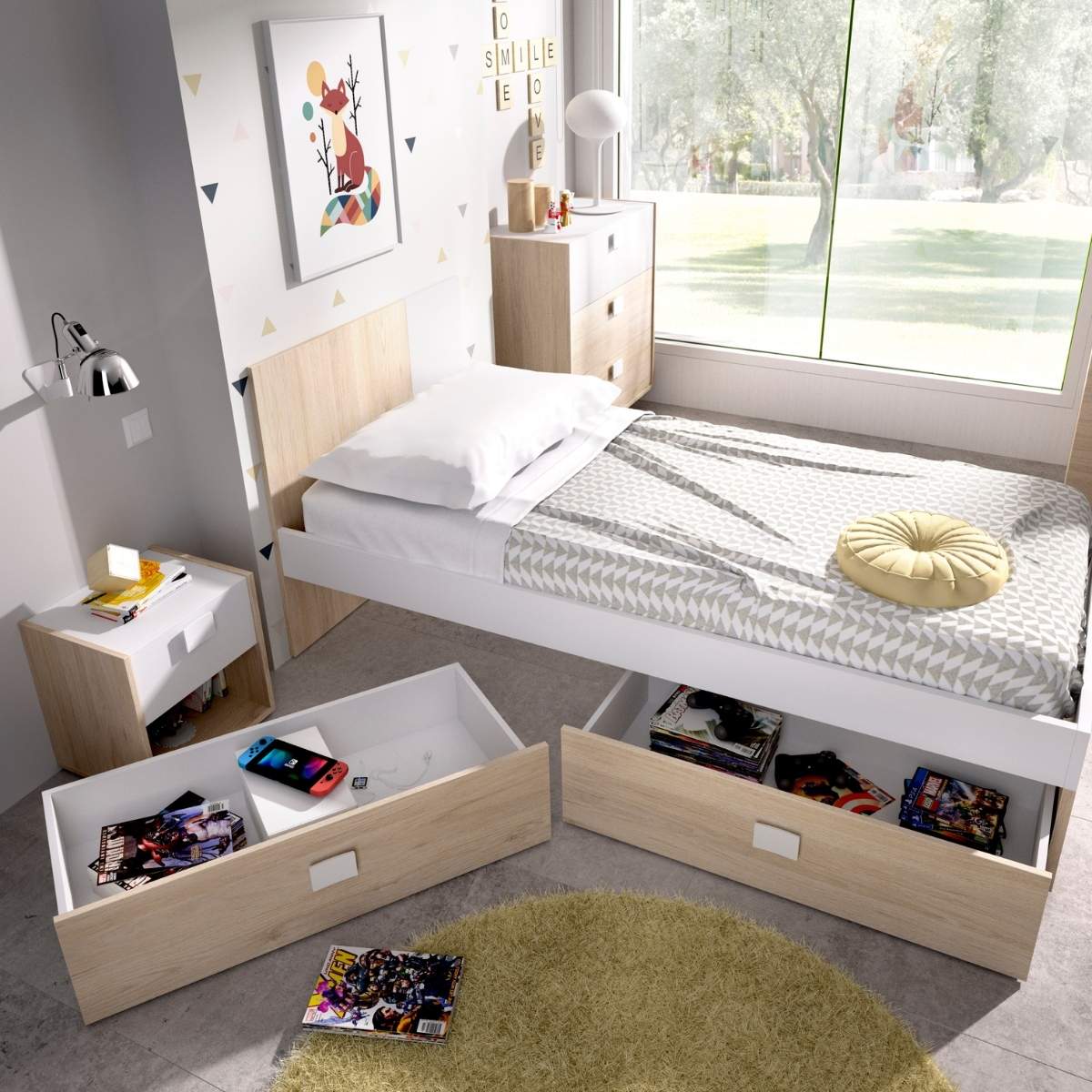 Cama nido 2 cajones MOLI
