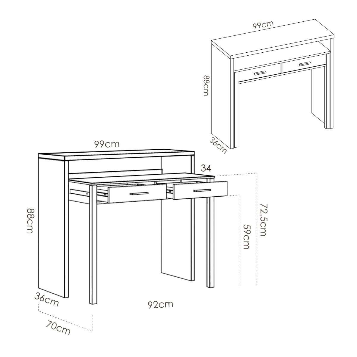 Mesa de escritorio SLIM