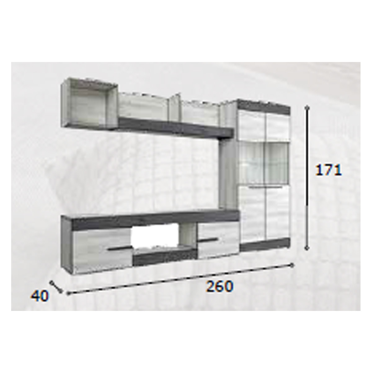 Mueble salón estilo nórdico AUSTRAL 03