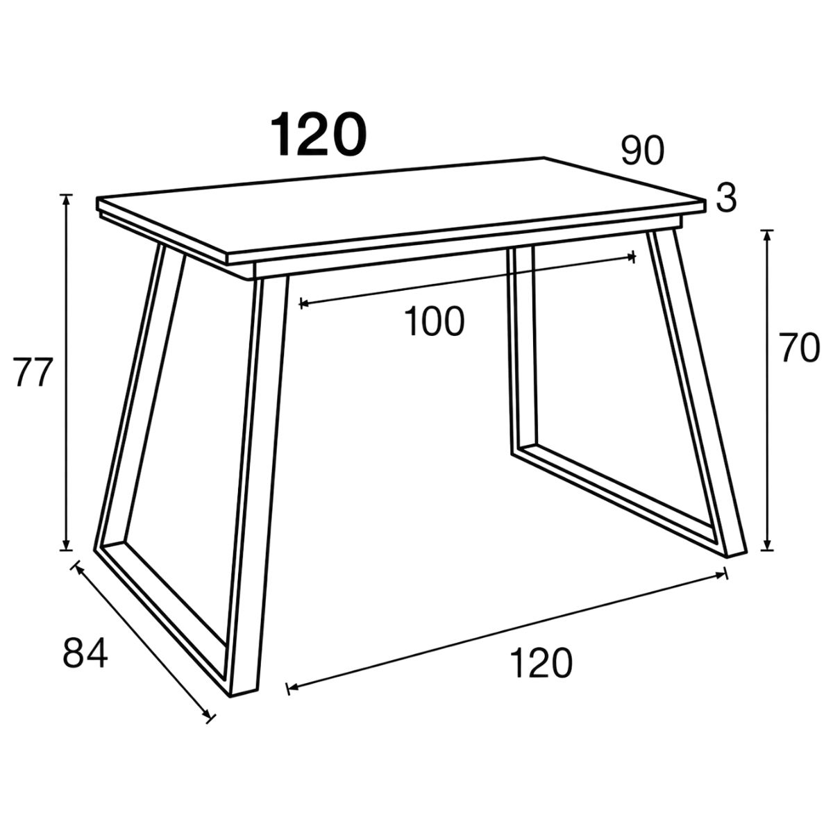 Mesa comedor rectangular 801
