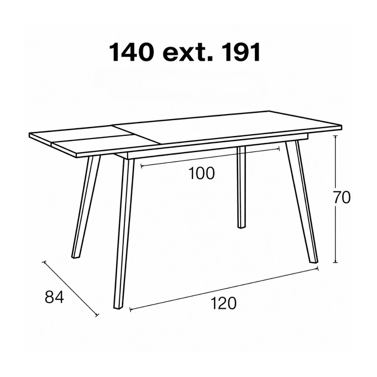 Mesa comedor rectangular 810