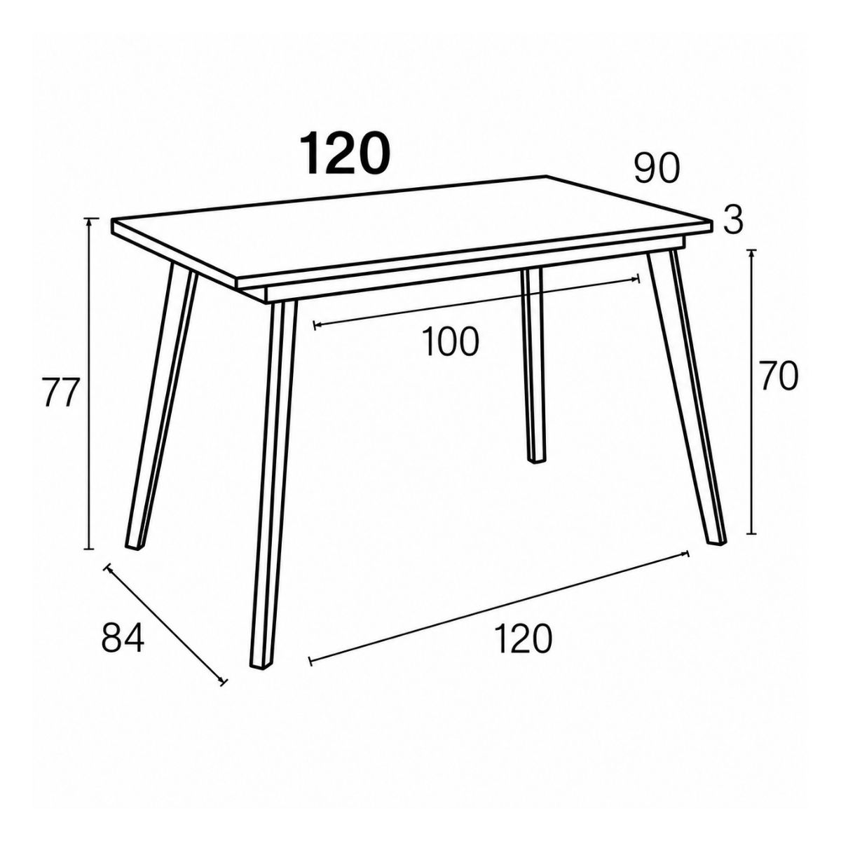 Mesa comedor rectangular 811