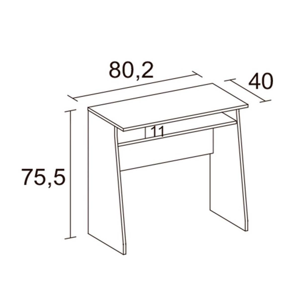 Mesa escritorio blanco con estante cajonera TINY