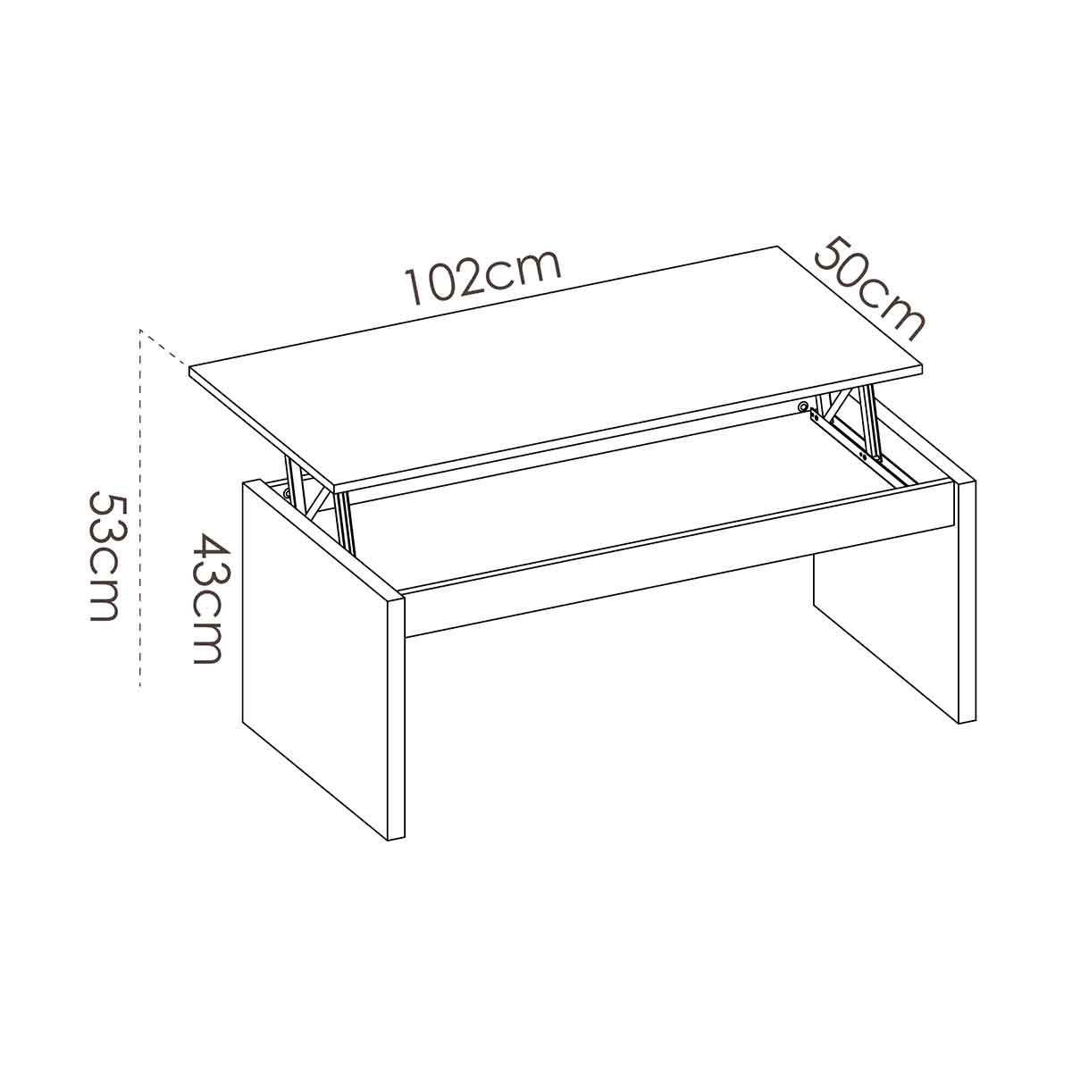 Mesa de centro elevable ECO