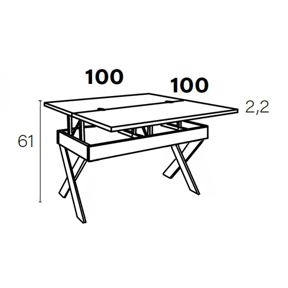 Mesa de centro elevable M840