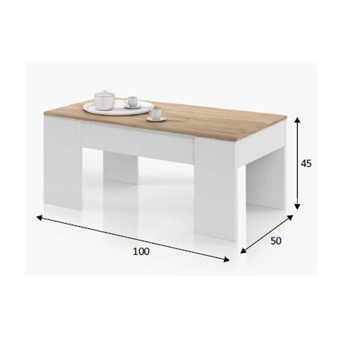 Mesa de centro elevable KAZAN