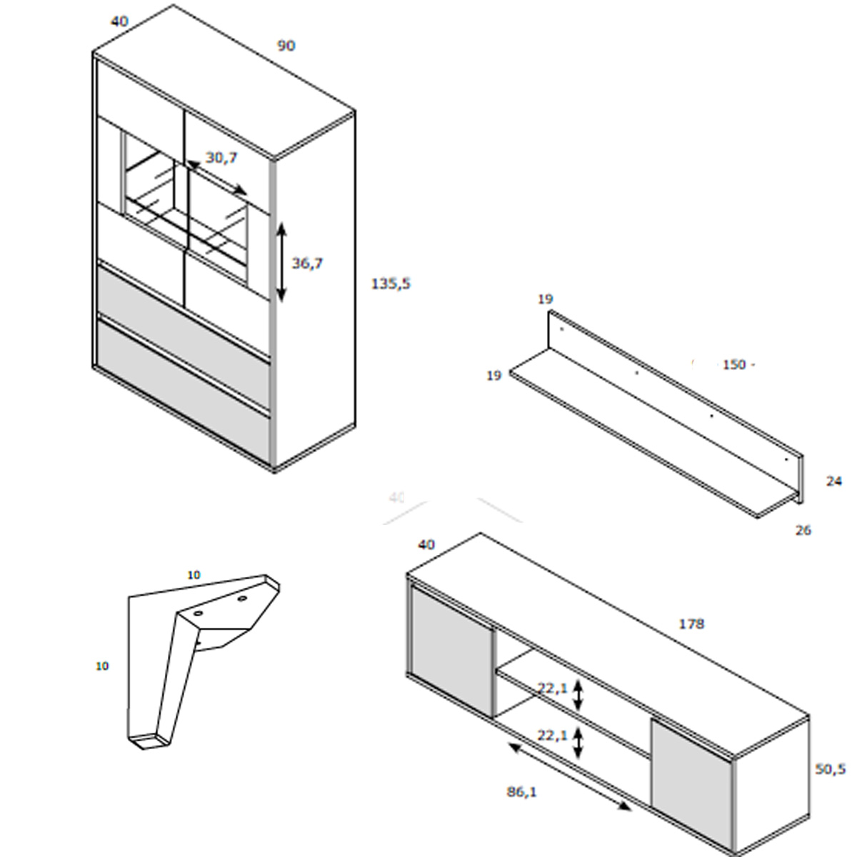 Mueble de salón KOBA 11