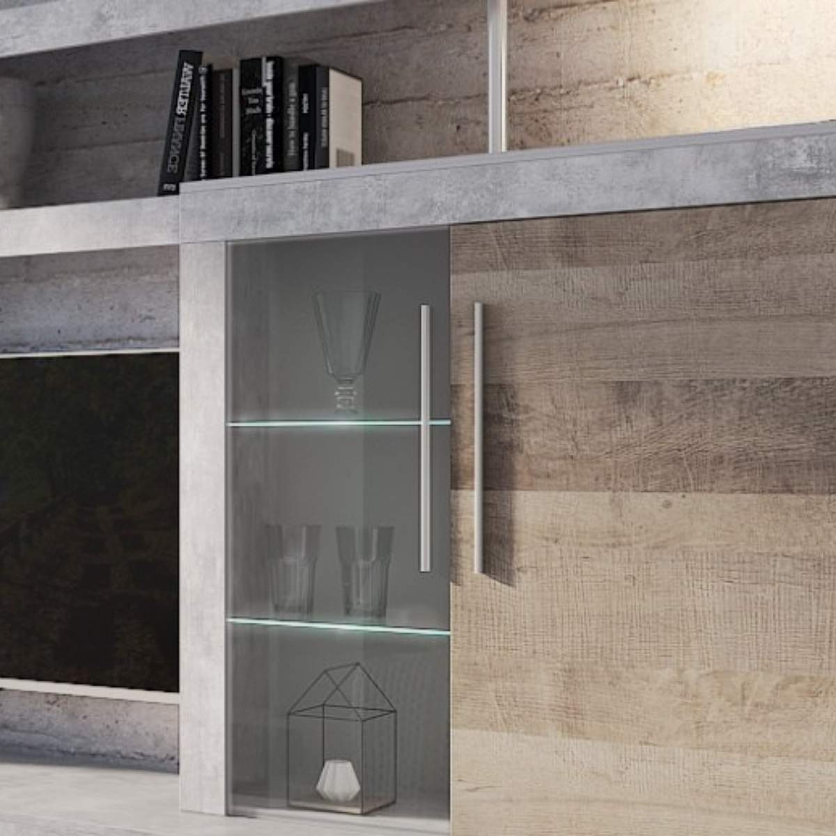 Mueble de salón con leds LONDON