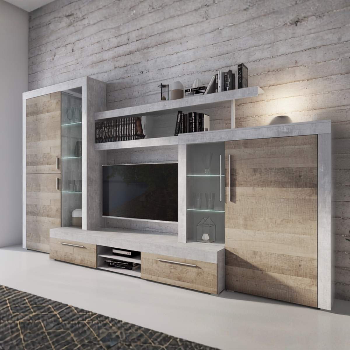 Mueble de salón con leds LONDON