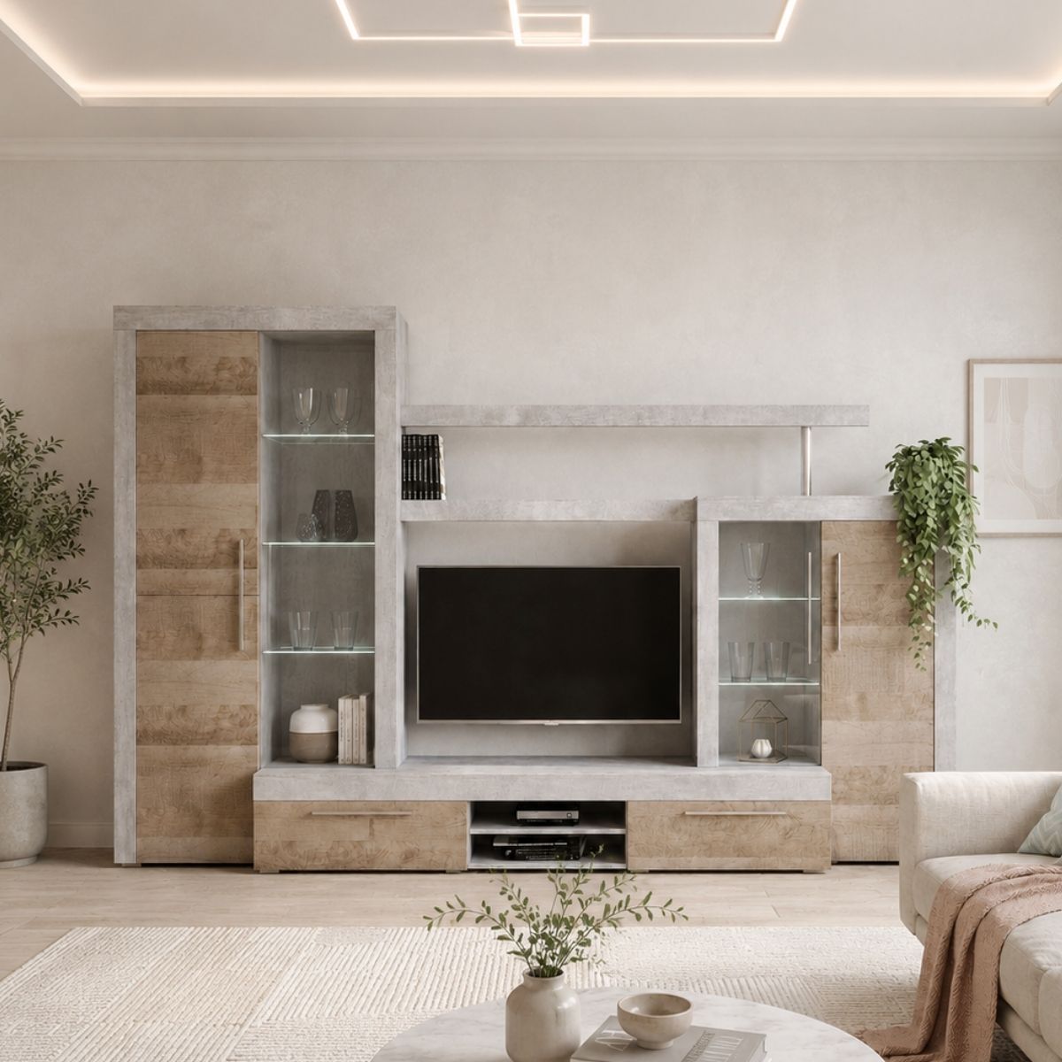 Mueble de salón con leds LONDON