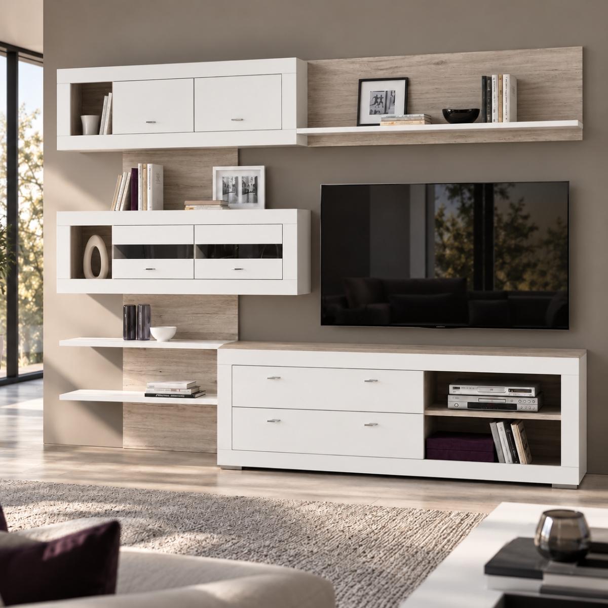 Mueble de salón modular SETUBAL con iluminación LED