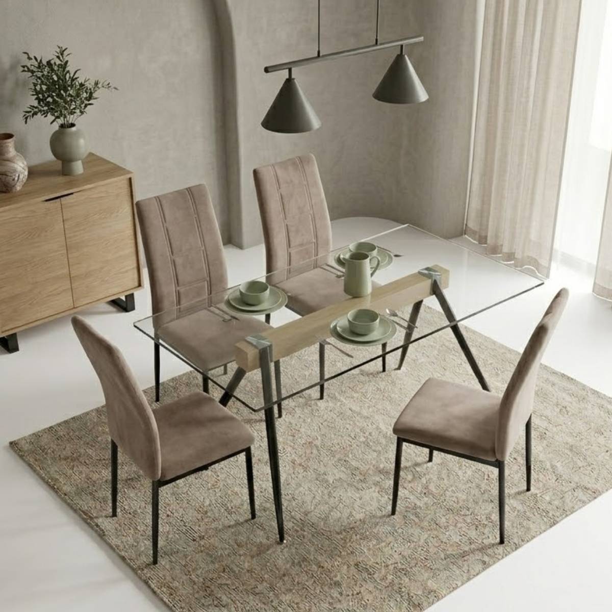 Silla comedor ROXANA pata negro